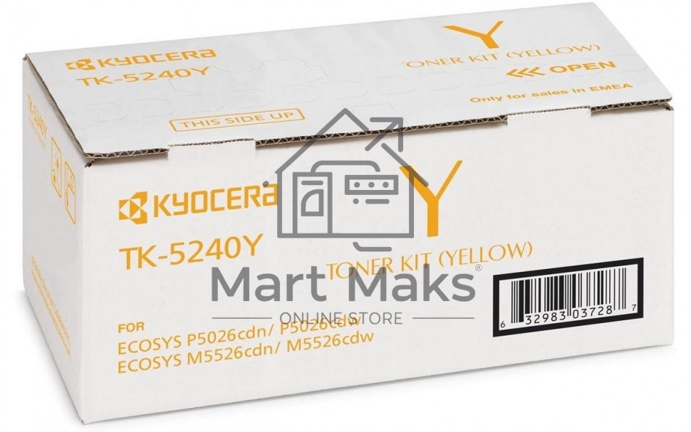 Картридж лазерный Kyocera TK-5240Y (1T02R7ANL0) желтый для P5026cdn/cdw, M5526cdn/cdw 3000 стр.