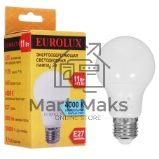 Лампа светодиодная EUROLUX LL-E-A60-11W-230-4K-E27 груша