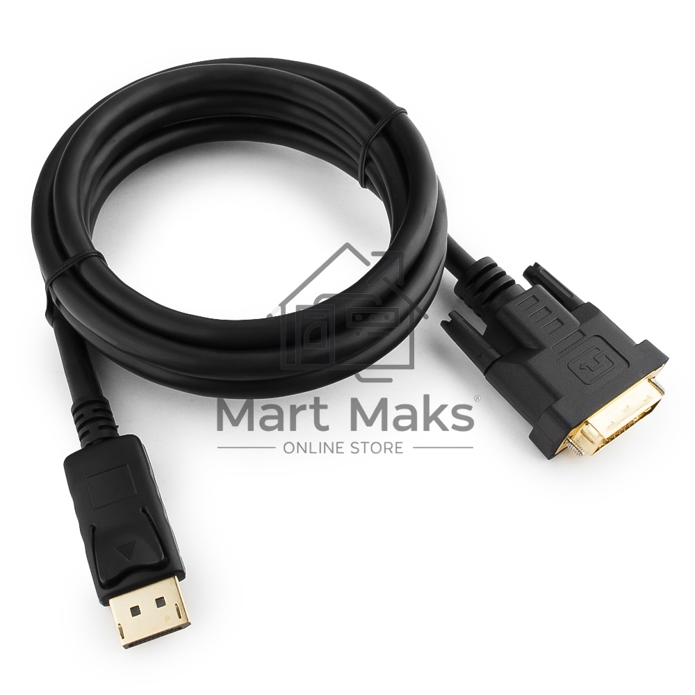 Кабель DisplayPort-DVI Gembird/Cablexpert 1.8м, 20M/19M, черный, экран, пакет(CC-DPM-DVIM-6)