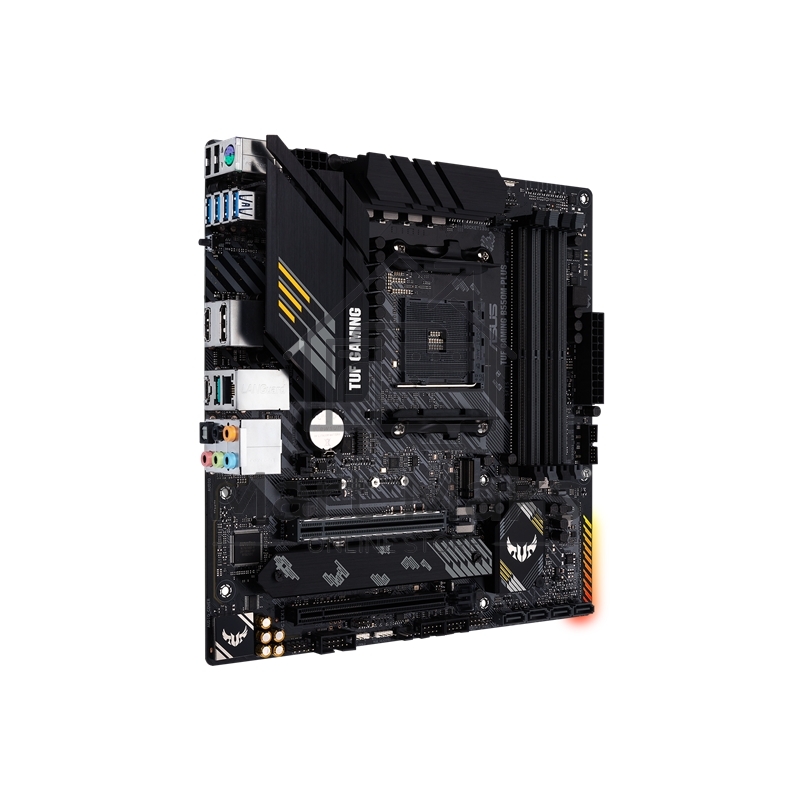 Материнская плата ASUS TUF GAMING B550M-PLUS, AM4, AMD B550, 4xDDR4, 4xSATA, 2xM.2, 1xPCIe 4.0 x16, 1xPCIe 3.0 x16, 1xPCIe x1, 1xHDMI, 1xDP, 1x 2.5Gb LAN, 4xUSB-A 3.2 Gen 1, 1xUSB-A 3.2 Gen 2, 2xUSB-A 2.0, 1xUSB-C 3.2 Gen 2, 5x3.5 мм, 7.1, mATX