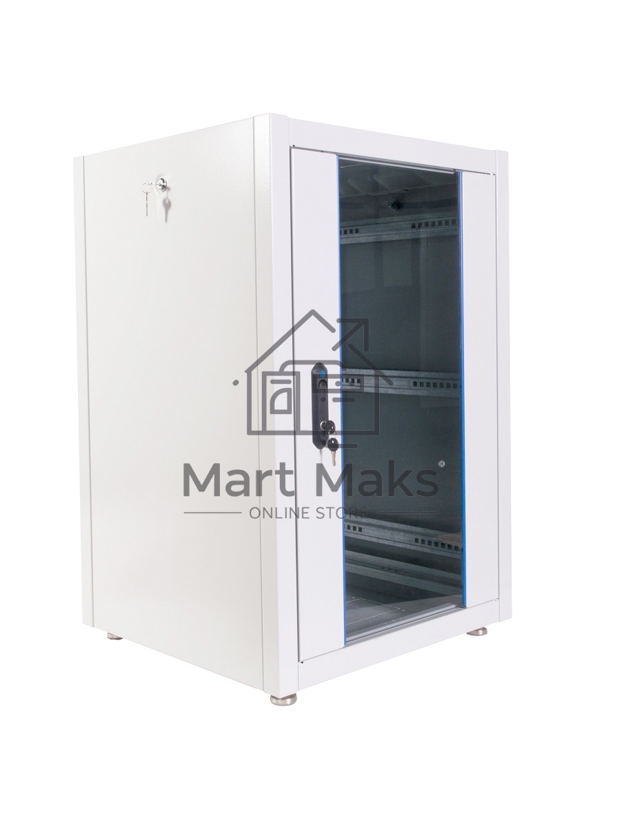 Шкаф телекоммуникационный напольный ЭКОНОМ 18U (600 × 800) дверь стекло, дверь металл