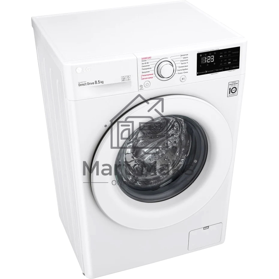 Стиральная машина LG F2V3GS3W белый, загрузка фронтальная 8,5 кг, 1200 об/мин., класс: А