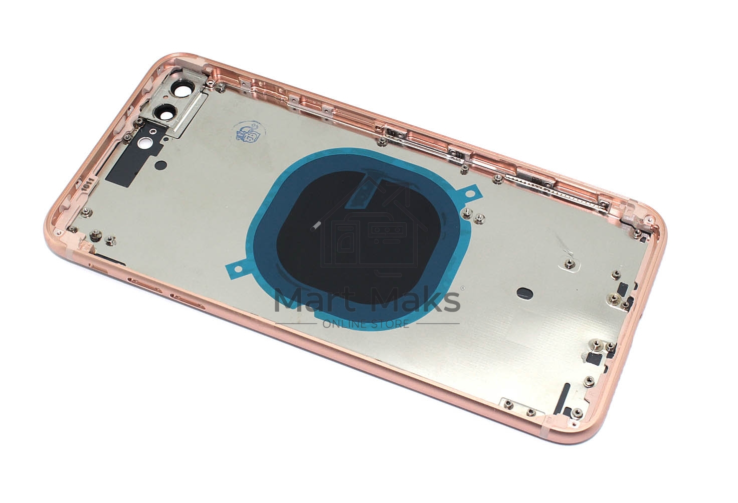 Задняя крышка (корпус) в сборе с рамкой для Apple iPhone 8 Plus розовая (Rose Gold)