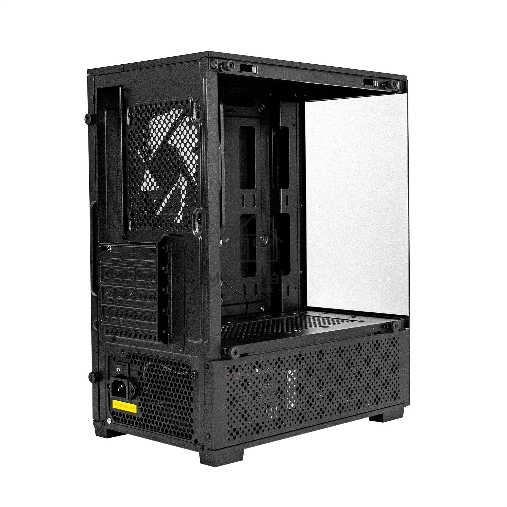 Компьютерный корпус Minitower ExeGate i3 SEA-NPX650 (mATX, БП 650NPX, 2*USB+1*USB3.0, HD аудио, черный, 1 вент. 12см с RGB подсветкой, передняя и боковая панели - закаленное стекло)