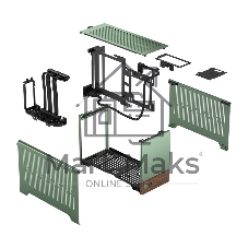 Компьютерный корпус без блока питания Fractal Design Terra, Mini-Tower, no fans, 1xUSB-A 3.0 + 1xUSB 3.2 Type-C, SFX PSU Support, mITX Jade