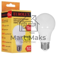 Лампа светодиодная EUROLUX LL-E-A60-13W-230-2,7K-E27