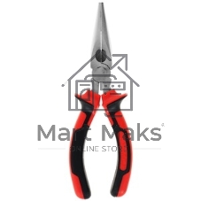 Длинногубцы Matrix NICKEL 17164 160 мм, прямые никелированные, двухкомпонентные рукоятки