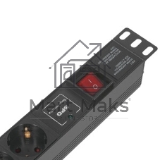 Блок розеток горизонтальный ExeGate ServerPro PDU-19H607 Al-6S-C14-SW-SPD1, 19