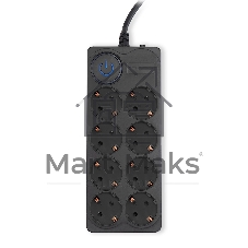 Сетевой фильтр Ippon BK-8-EU-5-10-B 5 м, 8 розеток, черный, коробка