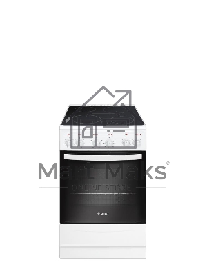 Плита электрическая Gefest 5160-01 0033 белый, конфорок 4 электрических, духовка 55 л, 50 см x 85 см x 58.5 см