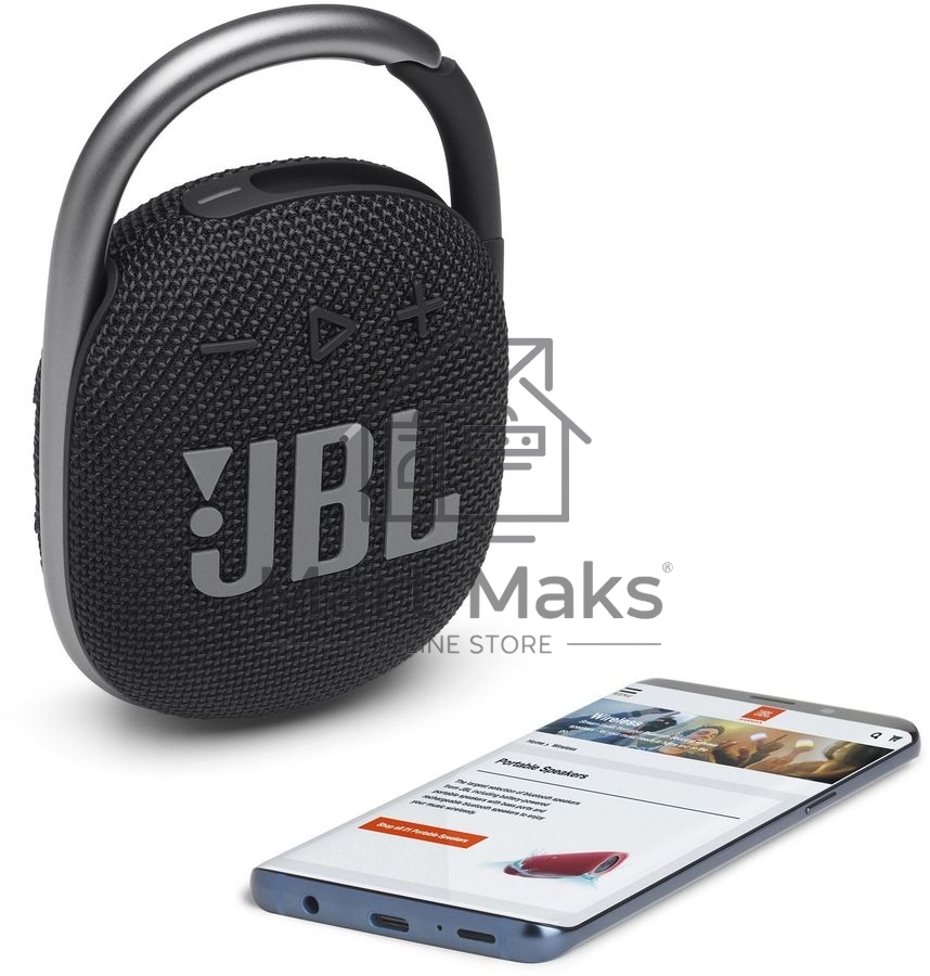 Портативная акустическая система JBL CLIP 4, черный