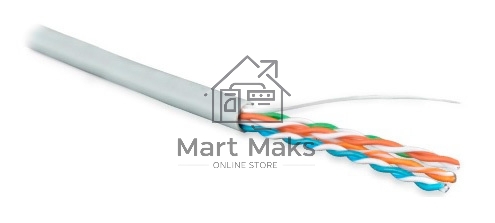 Кабель UUTP4-C5E-S24-IN-LSZH-GY-305 витая пара неэкранированная U/UTP категория 5e 4 пары (24 AWG) одножильный(solid) LSZH нг(A)-HF (-20град.C - +75град.C) сер. (уп.305м) Hyperline 42045