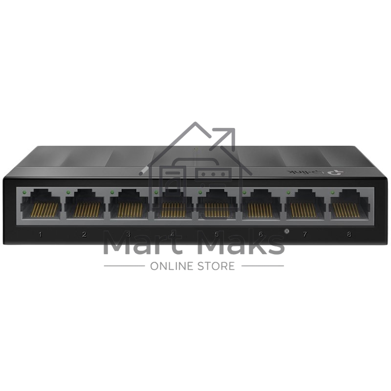 Коммутатор 8 ports Giga Unmanaged switch, 8 10/100/1000Mbps RJ-45 ports, plastic shell, desktop and wall mountable
