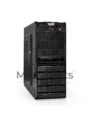 Компьютерный корпус Miditower ExeGate EX293804RUS XP-329S-XP500 (ATX, БП XP500 с вент. 12см, 2*USB, аудио, черный)