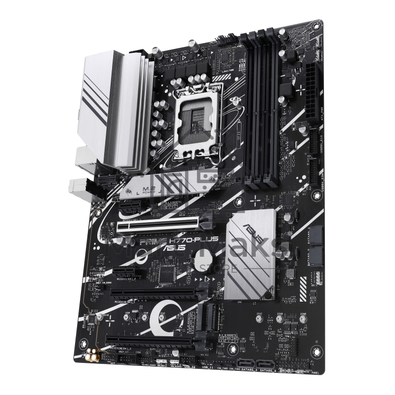 Материнская плата ASUS PRIME H770-PLUS, LGA 1700, Intel H770, 4xDDR5, 4xSATA, 3xM.2 PCIe 4.0 x4, 1xPCIe 5.0 x16, 2xPCIe 4.0 x4, 1xHDMI, 1xDP, 1xUSB-C 3.2 Gen 2, 2xUSB 3.2 Gen 2, 3xUSB 3.2 Gen 1, 1x 2.5Gb LAN, 3x3.5 мм, 7.1, ATX