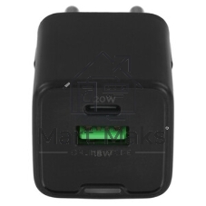 Зарядное устройство Cablexpert MP3A-PC-62, 20Вт GaN, 3А, QC4.0/PD, 1xUSB, 1xType-C, черный, пакет