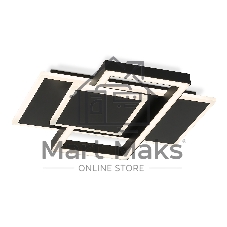 Потолочный светодиодный светильник Ambrella light FA1022/3 BK черный 50W 3000K-6400K 380*345*75 (ПДУ ИК)