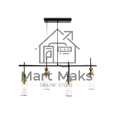 Светильник Ambrella light LH55254/4 BK/BS/CL черный/латунь/прозрачный E14*4 max 40W 845*65*1150