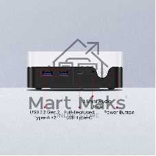 Компьютер Chuwi LarkBox X Intel Core i3 1220P(1.5Ghz)/8192Mb/256SSDGb/Int:Intel UHD Graphics/BT/WiFi/war 1y/0.4kg/Grey+White/Win11Pro + USB2.0*2/USB3.2*2/Type-C*1/HDMI*1/DP*1/RJ45*2/WIFI6,BT5.2/bracket