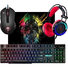 Комплект клавиатура+мышь Defender Singularity MKP-118 проводной, USB, 3200 DPI, чёрный
