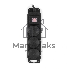 Сетевой фильтр Buro 300MDP-3-B 3 м, 3 розетки, черный, коробка