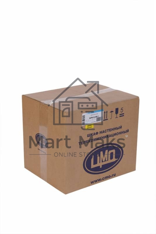 Шкаф настенный ЦМО ШРН-12.650 12U 600x650мм пер.дв.стекл несъемные бок.пан. 50кг серый