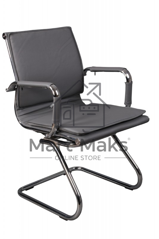 Кресло компьютерное Бюрократ CH-993-Low-V/grey серый, низкая спинка, искусственная кожа