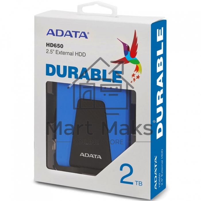 Внешний жесткий диск ADATA USB 3.1 2Tb AHD650-2TU31-CBL HD650 DashDrive Durable 2.5