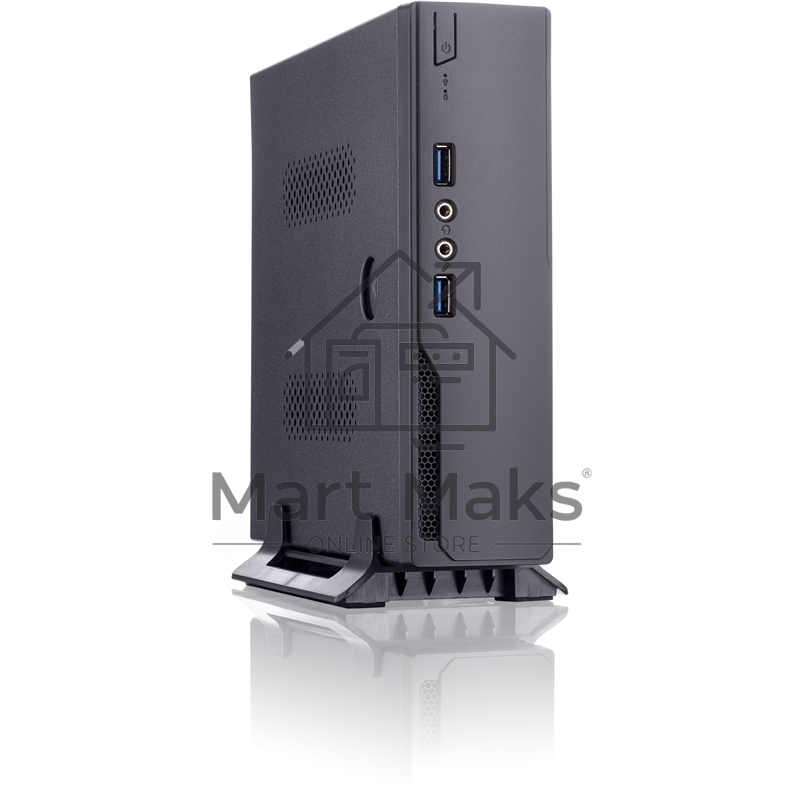 Компьютерный корпус с внешним блоком питания 120Вт. Сase Foxline mITX 120W ext., DC-converter, 2xUSB3.0, 1x40mmFan, Black, VESA, powercord