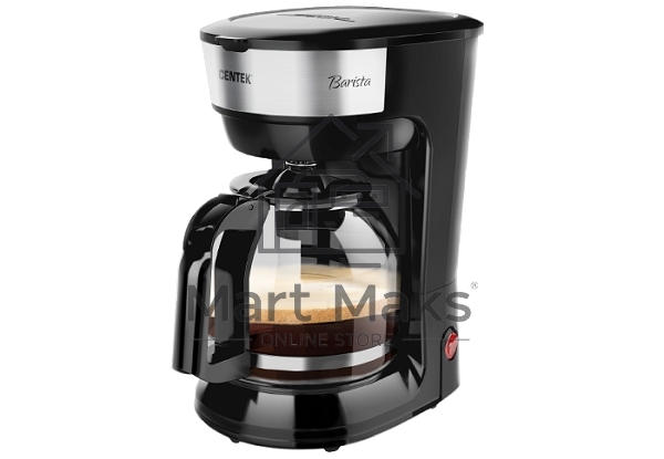 Кофеварка капельная Centek CT-1147 Steel, исп. кофе - молотый, 1.8 л, 900 Вт.
