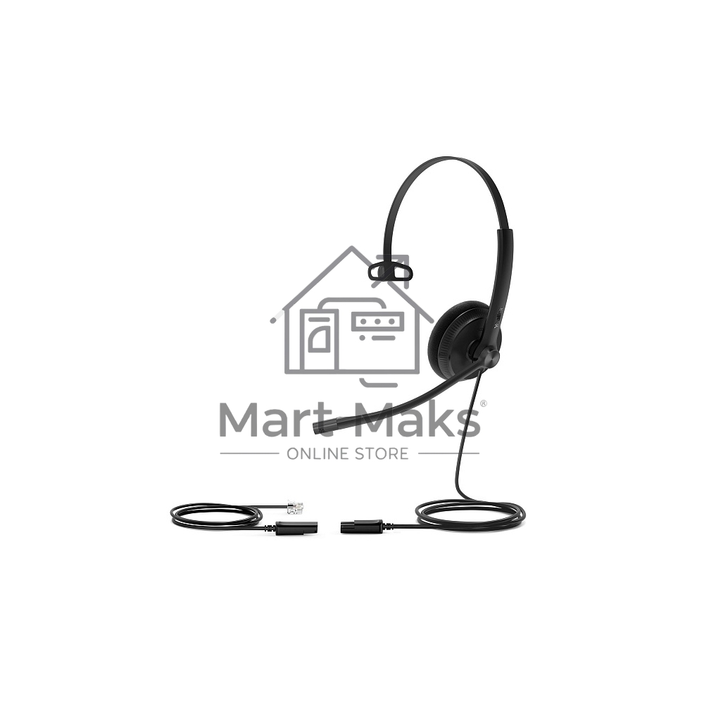 Гарнитура YEALINK YHS34 Lite Mono Моно, Проводная, HD звук, QD, RJ9, шт