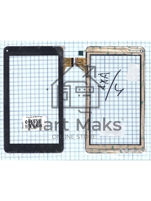 Сенсорное стекло (тачскрин) DX0067-070A FPC черное