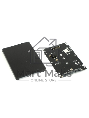 Бокс для SSD диска M2 с выходом SATA пластиковый, черный