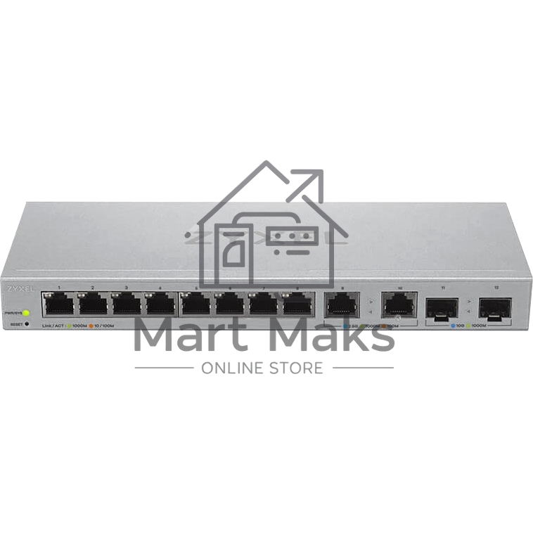 Коммутатор Zyxel XGS1210-12-ZZ0102F 8x1Гбит/с 2x2.5Гбит/с 2SFP+ управляемый