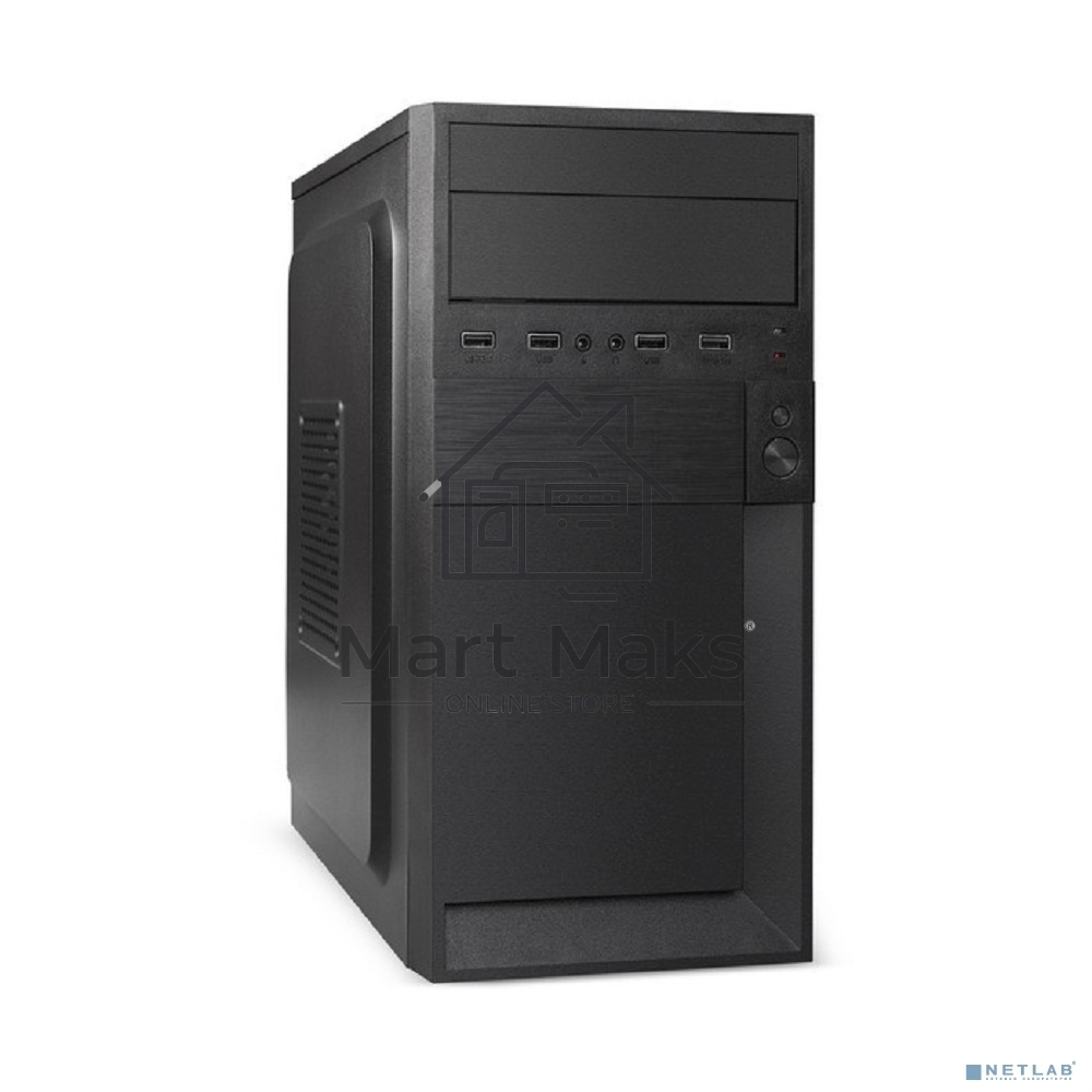 Компьютерный корпус Minitower ExeGate EX291143RUS BAA-105-01-AA500 (mATX, БП AA500 с вент. 8см, 2*USB, аудио, черный)