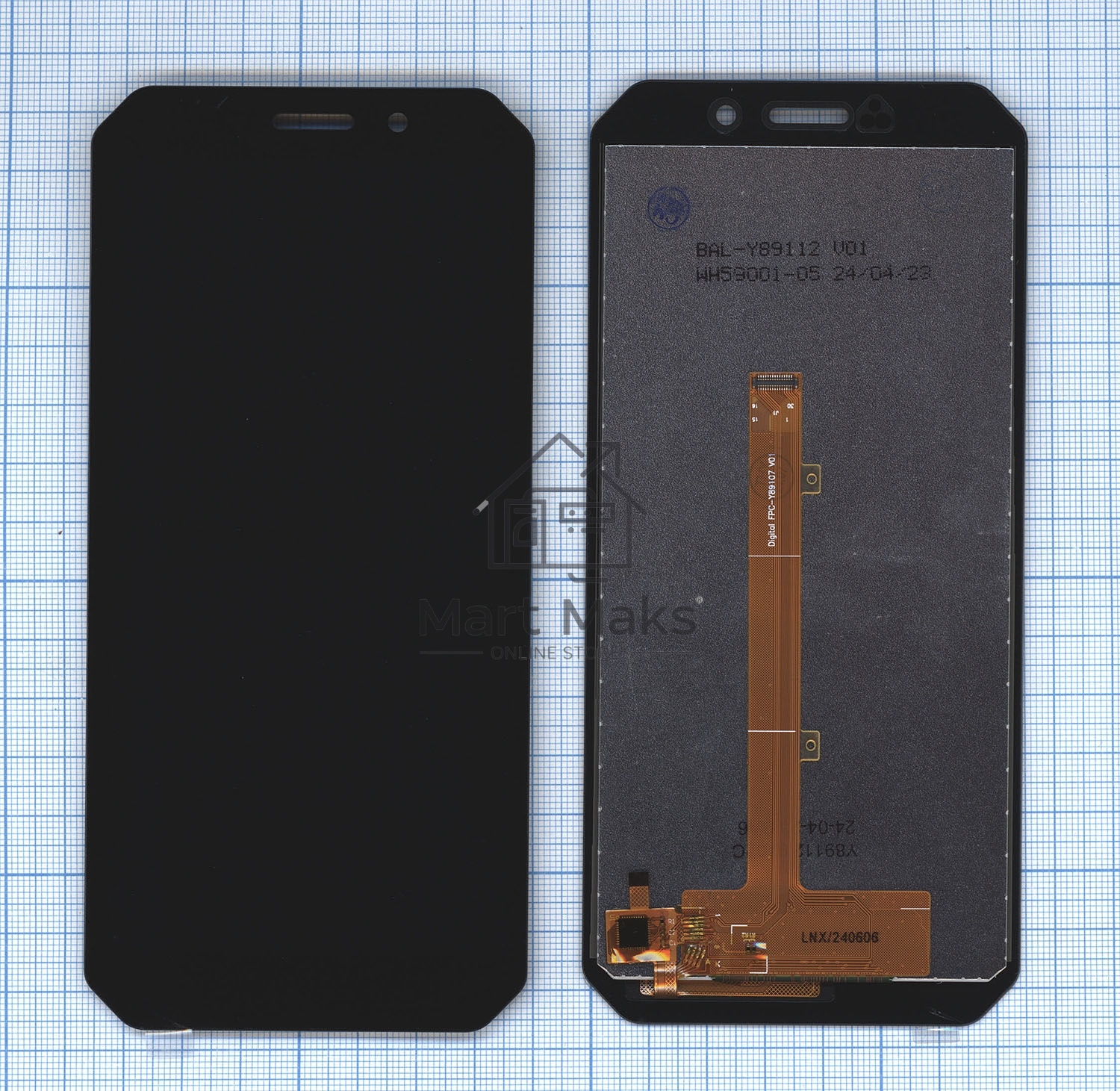 Дисплей для Doogee S61 в сборе с тачскрином черный