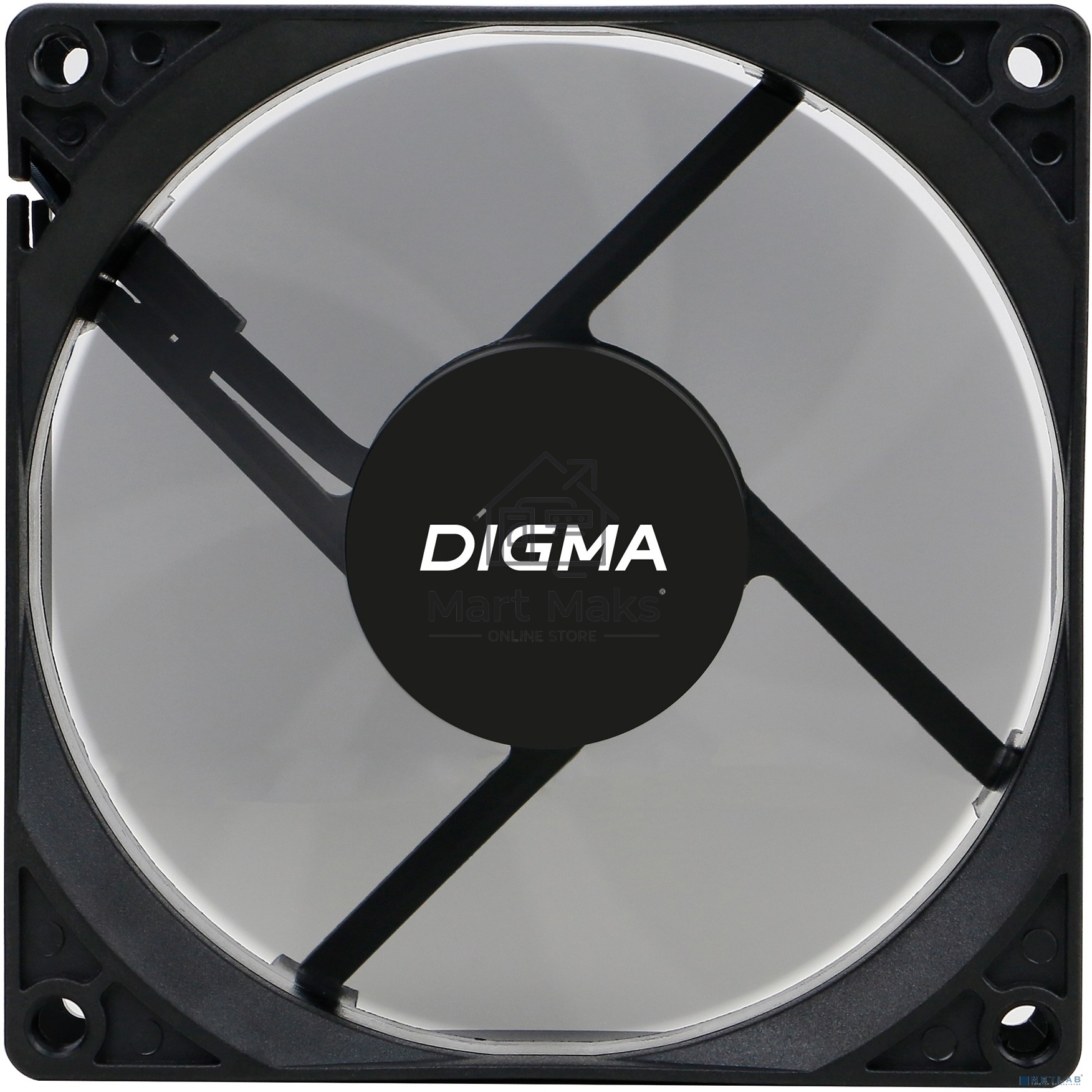 Вентилятор для корпуса Digma DFAN-90 черный, 90 мм, 1800 об/мин, 23 дБ, 3 pin
