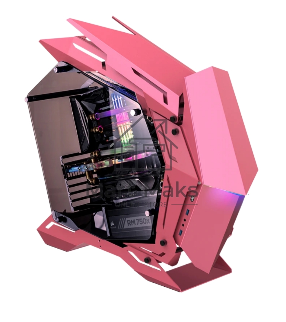 Компьютерный корпус без блока питания JONSBO MOD-3, Full-Tower, TG, no fans, 2xUSB-A 3.0, EATX, ATX, mATX, mITX Pink