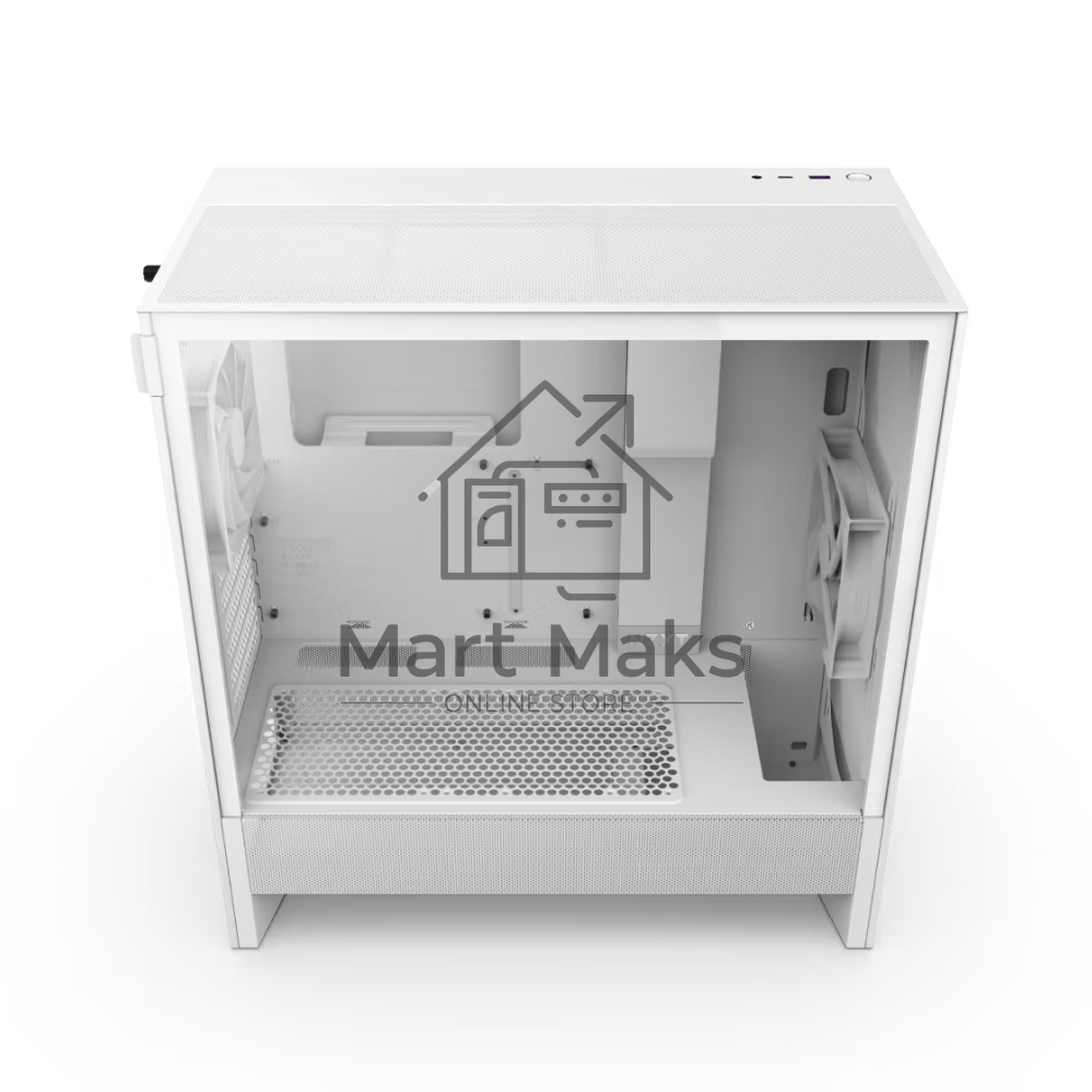 Компьютерный корпус без блока питания NZXT H5 Flow (2024), Midi-Tower, TG, 2x120мм, 1xUSB-A 3.2 + 1xUSB-C 3.2, E-ATX, ATX, mATX, mITX белый