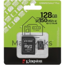 Флеш карта microSDXC 128Gb Kingston SDCS3/128GbSP Canvas Select Plus w/o adapter