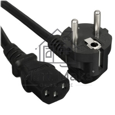 Кабель питания Cablexpert PC-186-1.5-1.5M, Schuko-C13, 3x1.5мм2, 10A, с заземлением, медь, 1.5м, черный, пакет
