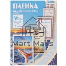 Пленка для ламинирования Office Kit 80мкм A6 (100 шт) глянцевая PLP111*154/80