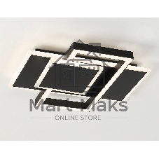 Потолочный светодиодный светильник Ambrella light FA1022/3 BK черный 50W 3000K-6400K 380*345*75 (ПДУ ИК)