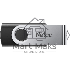 Флешка USB Netac U505 (NT03U505N-016G-32BK), 16Gb, USB3.0, R/W 110/45, черный/серебристый