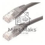 Коммутационный шнур ITK (патч-корд), кат.5Е UTP, LSZH, 1м, серый