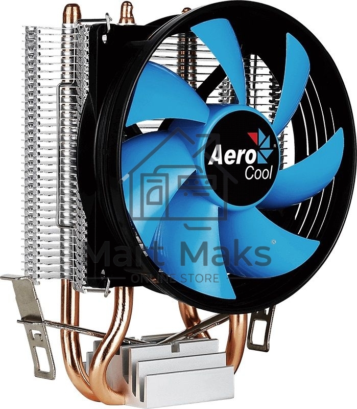 Кулер для процессора AeroCool / Formula Verkho 2 серебристый, 90 мм, алюминий/медь, 2000 об/мин, 25 дБ, 4 pin, 110 Вт, 125 мм