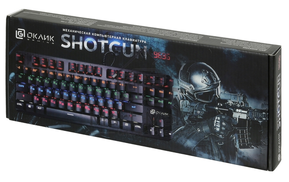 Клавиатура Oklick 969G SHOTGUN проводная, USB, черный