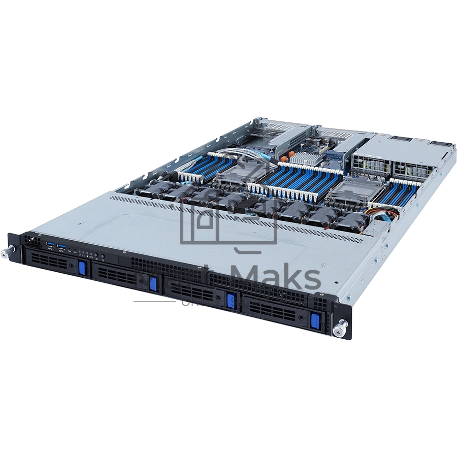 Серверная платформа Gigabyte R182-340 (rev. 100) 1U, 4x3.5