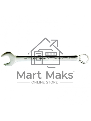 Ключ Matrix комбинированный, 19 мм, CrV, матовый хром
