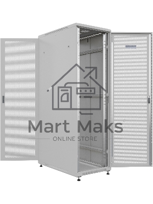 Шкаф серверный NTSS Премиум (NTSS-R42U60100PD/PD) напольный 42U 600x1000мм пер.дв.перфор. задн.дв.перфор. 900кг серый IP20 сталь